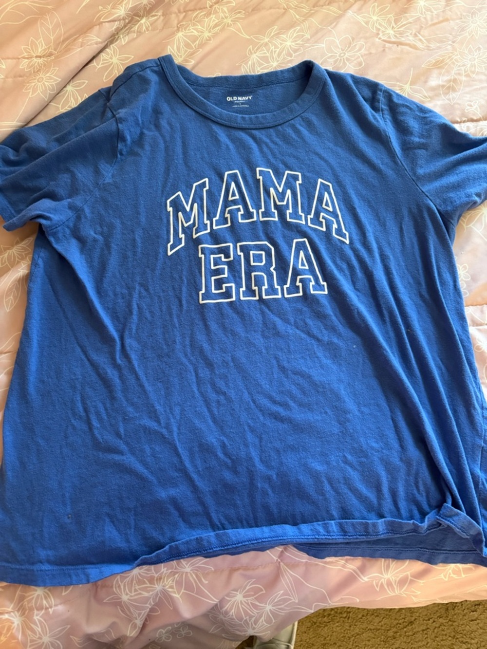 Old Navy Blue 'MAMA ERA' Short Sleeve Graphic Tee